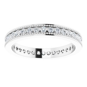 Channel-Set Milgrain Edge Eternity Band