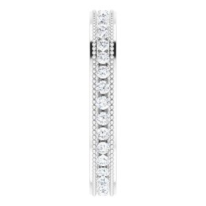 Channel-Set Milgrain Edge Eternity Band