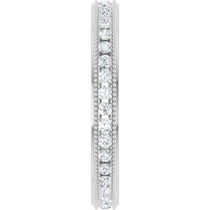 Channel-Set Milgrain Edge Eternity Band