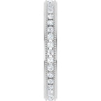 Channel-Set Milgrain Edge Eternity Band