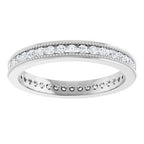 Channel-Set Milgrain Edge Eternity Band