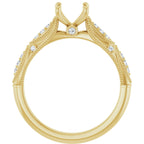 Accented Sculptural Engagement Ring