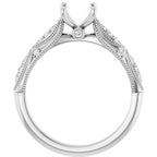 Accented Sculptural Engagement Ring