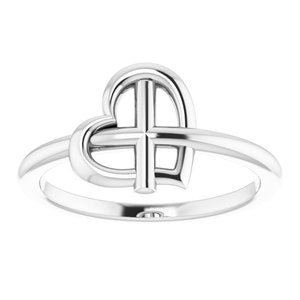Heart Cross Ring