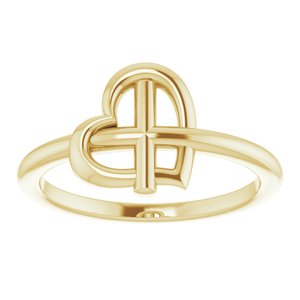 Heart Cross Ring