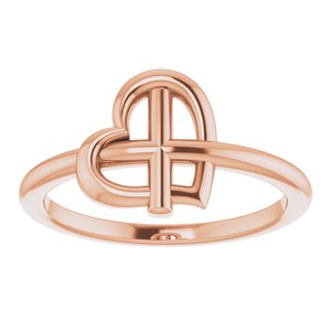 Heart Cross Ring
