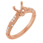 Accented Sculptural Engagement Ring