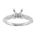 Accented Sculptural Engagement Ring