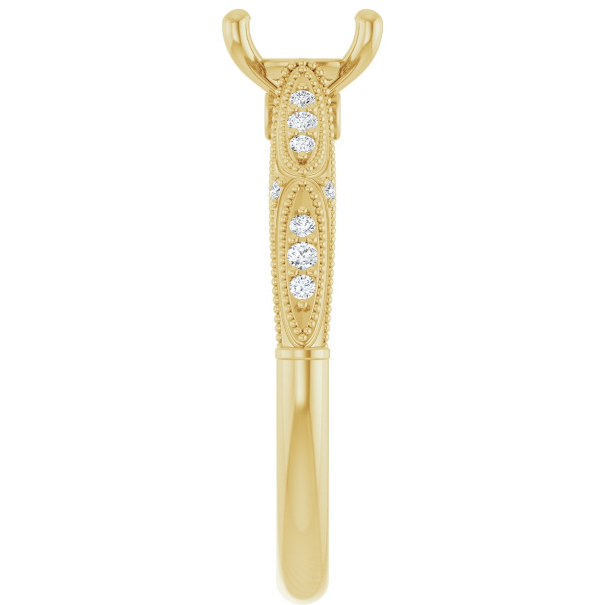 Accented Sculptural Engagement Ring