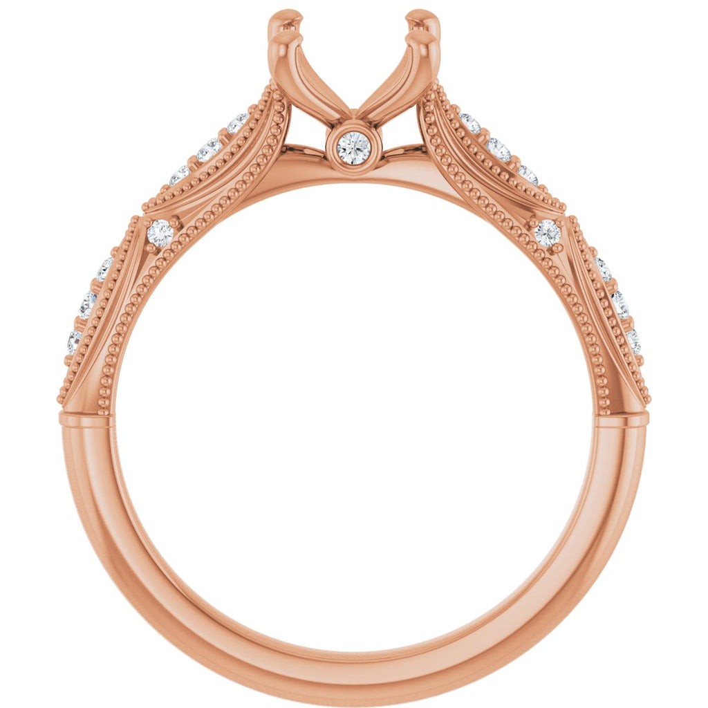 Accented Sculptural Engagement Ring