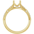 Accented Sculptural Engagement Ring