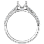 Accented Sculptural Engagement Ring