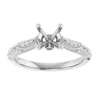 Accented Sculptural Engagement Ring