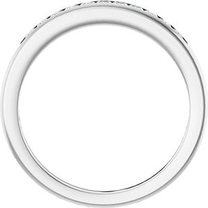 Channel-Set Tapered Anniversary Band