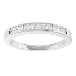 Channel-Set Tapered Anniversary Band