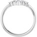 Accented Graduated V Ring