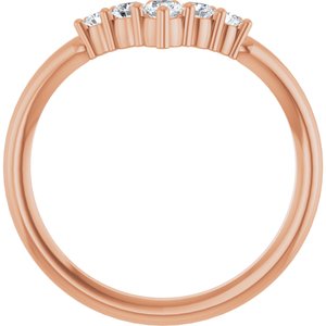 Accented Graduated V Ring