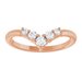 Accented Graduated V Ring