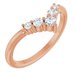 Accented Graduated V Ring