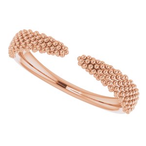 Beaded Negative Space Ring