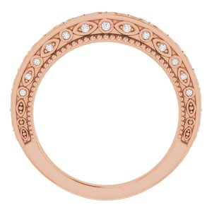 Accented Vintage-Inspired Engagement Ring or Band
