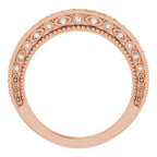 Accented Vintage-Inspired Engagement Ring or Band