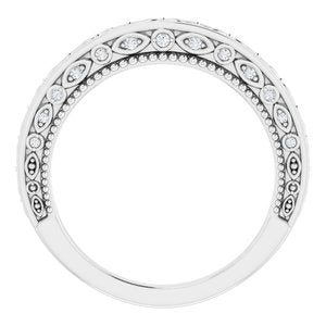 Accented Vintage-Inspired Engagement Ring or Band