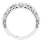 Accented Vintage-Inspired Engagement Ring or Band