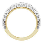 Accented Vintage-Inspired Engagement Ring or Band