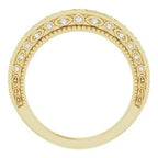 Accented Vintage-Inspired Engagement Ring or Band