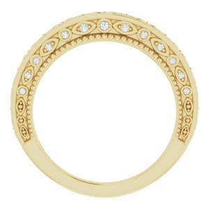Accented Vintage-Inspired Engagement Ring or Band