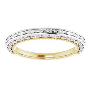 Accented Vintage-Inspired Engagement Ring or Band