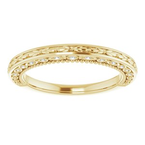 Accented Vintage-Inspired Engagement Ring or Band