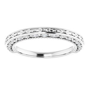 Accented Vintage-Inspired Engagement Ring or Band