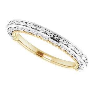 Accented Vintage-Inspired Engagement Ring or Band