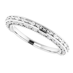 Accented Vintage-Inspired Engagement Ring or Band