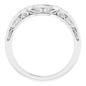 Accented Vintage-Inspired Engagement Ring or Band