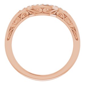 Accented Vintage-Inspired Engagement Ring or Band