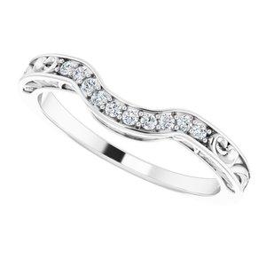 Accented Vintage-Inspired Engagement Ring or Band