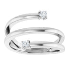 Two-Stone Bypass Ring