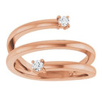 Two-Stone Bypass Ring