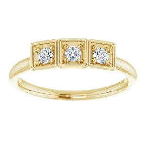 Three-Stone Stackable Ring