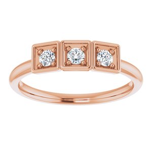 Three-Stone Stackable Ring