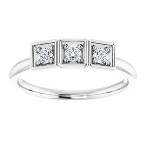 Three-Stone Stackable Ring