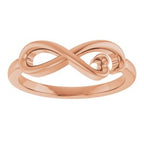 Infinity-Inspired Heart Ring