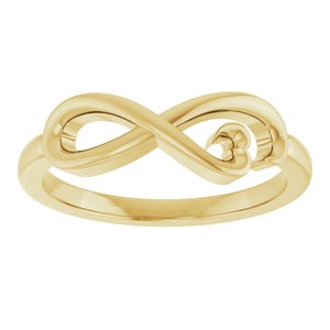 Infinity-Inspired Heart Ring
