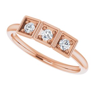 Three-Stone Stackable Ring