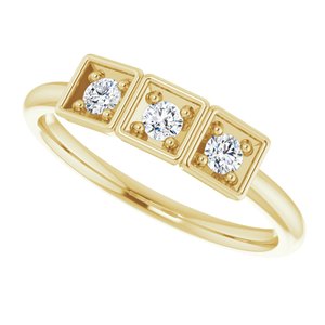 Three-Stone Stackable Ring