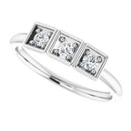 Three-Stone Stackable Ring