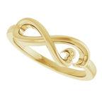 Infinity-Inspired Heart Ring